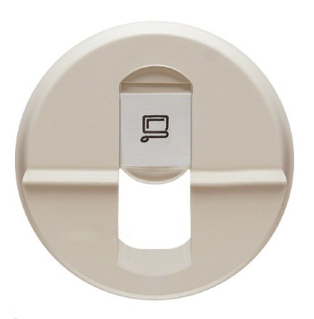 Лицевая панель розетки Legrand Celiane слоновая кость RJ45 066235