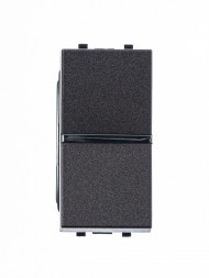 Механизм переключателя ABB Zenit антрацит одноклавишного проходного с клавишей 1 модуль 2CLA211000N1801 N2110 AN