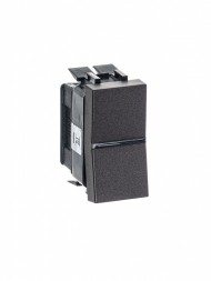 Механизм переключателя ABB Zenit антрацит одноклавишного проходного с клавишей 1 модуль 2CLA211000N1801 N2110 AN