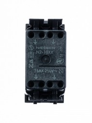 Механизм переключателя ABB Zenit антрацит одноклавишного проходного с клавишей 1 модуль 2CLA211000N1801 N2110 AN