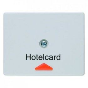 Накладка карточного выключателя Berker Arsys полярная белизна с блеском для гостиниц с оттиском и красной линзой 16410069