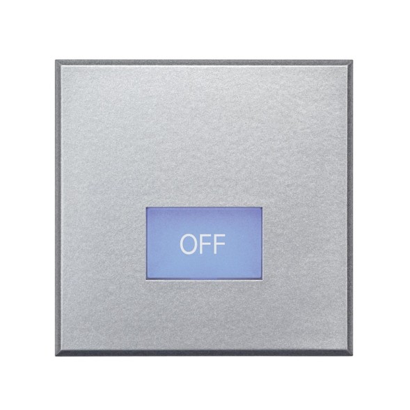 Клавиши Bticino Axolute Алюминий с подсвечиваемыми символами для выключатель в дизайне AXIAL - 2 модуля, OFF HC4921/2LN