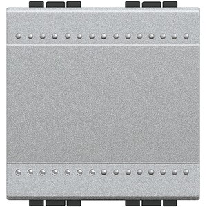 Переключатель Bticino Living Light Алюминий с винтовыми клеммами, размер 2 модуля NT4003M2N