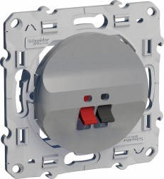 Аудиорозетка Schneider Electric Odace алюминий S53R487
