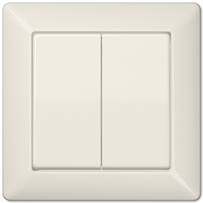 Клавиша Jung AS 500 слоновая кость для сдвоенного выключателя, с рамкой AS590-5