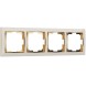 Рамка из поликарбоната на 4 поста Snabb слоновая кость/золото W0041932