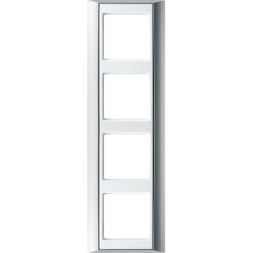 Рамка Jung A Plus Алюминий / Белый 4 поста Jung AP584ALWW