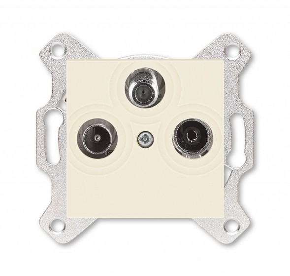 Розетка TV-R-SAT ABB Levit слоновая кость единственная 2CHH083303A6017 5011H-A03303 17W