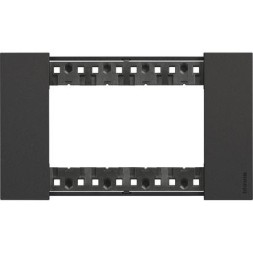 Рамка Bticino Living Now Чёрный 4-модульная KA4804KG