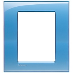 Рамка Bticino LivingLight Квадрат Голубой 3+3 модуля LNA4826AD