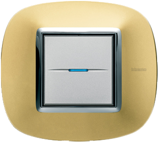 Рамка Bticino Axolute Овал Золото матовое 2-модульная HB4802OSN