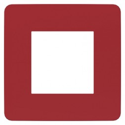 Рамка Schneider Electric Unica Studio Color Красный / Белый 1 пост NU280213