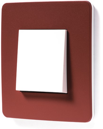 Рамка Schneider Electric Unica Studio Color Красный / Белый 1 пост NU280213