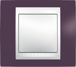 Рамка Schneider Electric Unica Хамелеон Гранат / Белый 1 пост MGU6.002.872