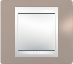 Рамка Schneider Electric Unica Хамелеон Коричневый / Белый 1 пост MGU6.002.874