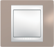 Рамка Schneider Electric Unica Хамелеон Коричневый / Белый 1 пост MGU6.002.874