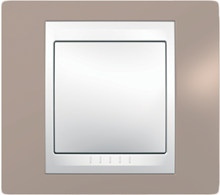 Рамка Schneider Electric Unica Хамелеон Коричневый / Белый 1 пост MGU6.002.874