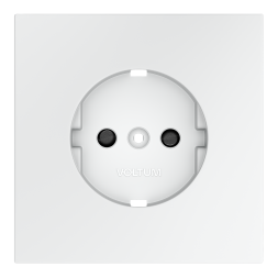 Накладка для розетки с заземлением и защитными шторками, S70 (белый матовый)