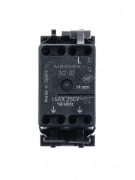 Механизм переключателя ABB Zenit серебристый одноклавишного с клавишей 1 модуль 2CLA210200N1301 N2102 PL