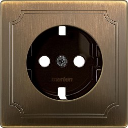 Центральная плата Merten Artec античная латунь для механизма розетки SCHUKO б/ус.защиты MTN2331-4143