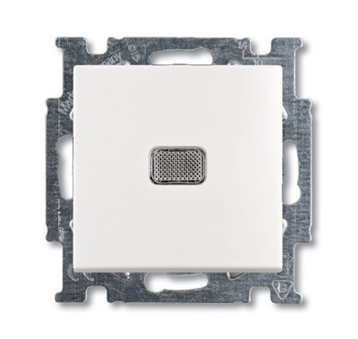 Механизм переключателя ABB Basic 55 альпийский белый одноклавишный 1-полюсной кнопки (нормально-открытый контакт) с N-клеммой с клавишей с линзой подсветки 2CKA001413A1081 2026 UCN-94-507