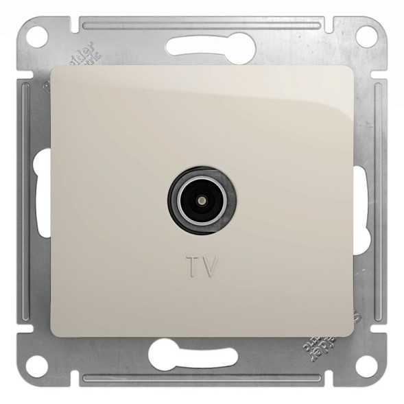 TV Розетка оконечная 1DB, механизм Schneider Electric Glossa Молочный GSL000991