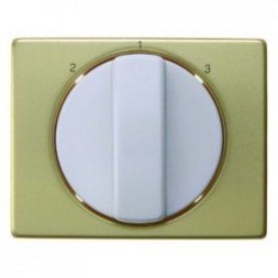 Центральная панель Berker R.1 Berker Arsys золотой/полярная белизна с вращающейся ручкой для 3-уровневого выключателя 10880102