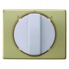 Центральная панель Berker R.1 Berker Arsys золотой/полярная белизна с вращающейся ручкой для 3-уровневого выключателя 10880102