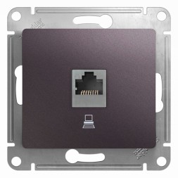 Розетка компьютерная RJ45 кат.5E, механизм Schneider Electric Glossa Сиреневый туман GSL001481K