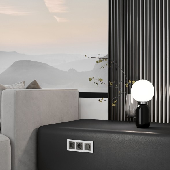 Накладка для розетки USB (графит акрил) Werkel W1179544