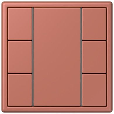 Кнопочный модуль КNX Jung Les Couleurs® Le Corbusier terre sienne brique F 50 с тремя парами кнопок LC503TSA32121