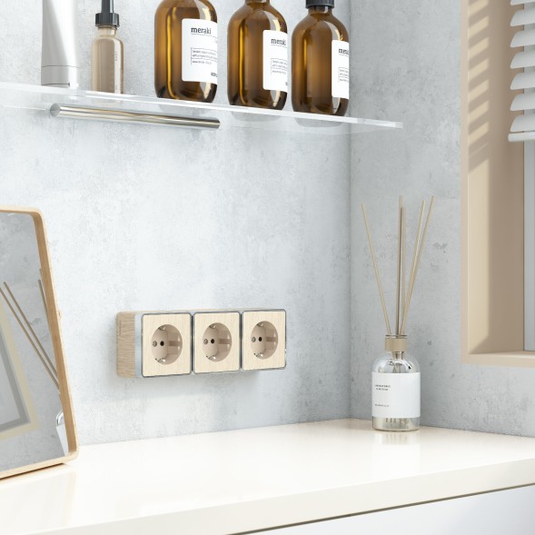 Розетка с заземлением Gallant шампань рифленый Werkel W5071010