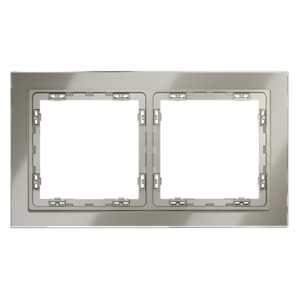 Рамка стеклянная VOLTUM S70 на 2 поста, (шелк, стекло)