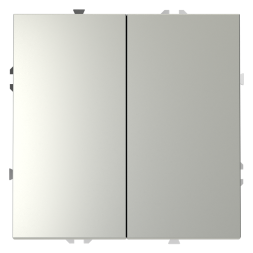 Проходной переключатель встраиваемый VOLTUM S70 двухклавишный 10А, (сталь)