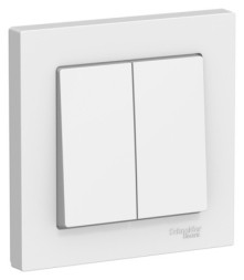 ATN001352 Atlasdesign 2-клавишный ВЫКЛЮЧАТЕЛЬ, сх.5, 10АХ, в сборе, ЛОТОС Schneider Electric