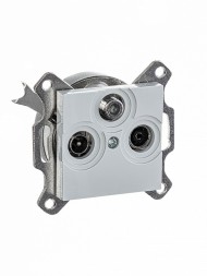 Розетка TV-R-SAT ABB Levit серый единственная 2CHH083303A6016 5011H-A03303 16W