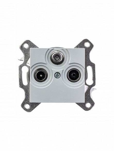 Розетка TV-R-SAT ABB Levit серый единственная 2CHH083303A6016 5011H-A03303 16W