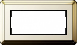 Рамка Gira Classix Латунь / Кремовый 2-постовая 1002633