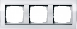 Рамка Gira Event Clear Белый / Алюминий 3 поста 0213726