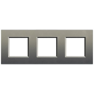 Рамка Bticino LivingLight Квадрат Серый шелк 2+2+2 модуля LNA4802M3AE