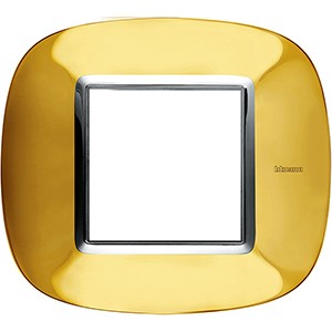 Рамка Bticino Axolute Овал Золото 2-модульная HB4802OR