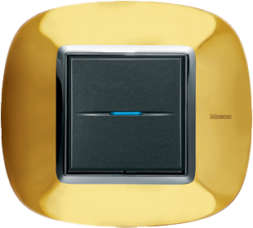 Рамка Bticino Axolute Овал Золото 2-модульная HB4802OR