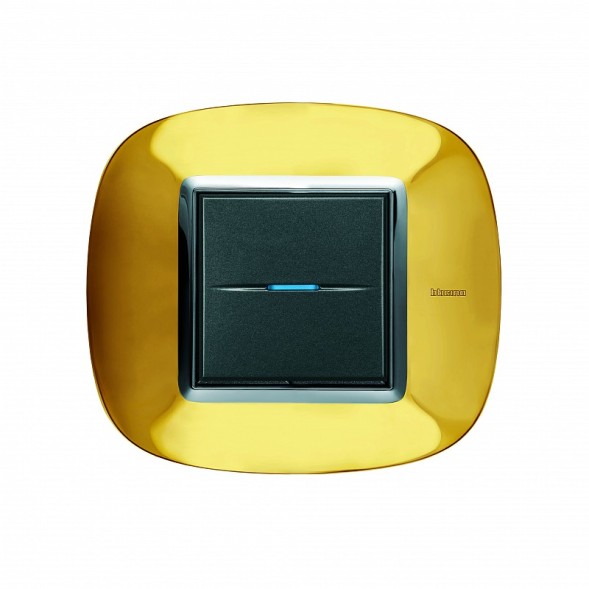 Рамка Bticino Axolute Овал Золото 2-модульная HB4802OR