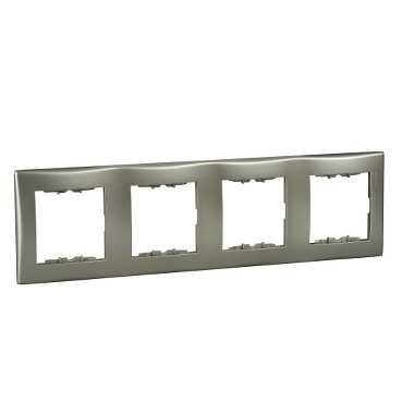 Рамка Schneider Electric Sedna Титан 4 поста вертикальная SDN5802068