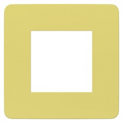 Рамка Schneider Electric Unica Studio Color Зеленое яблоко / Бежевый 1 пост NU280212