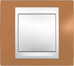 Рамка Schneider Electric Unica Хамелеон Оранжевый / Белый 1 пост MGU6.002.869