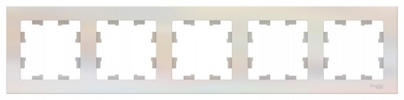 Рамка Schneider Electric Atlasdesign Жемчуг 5 постов ATN000405