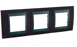 Рамка Schneider Electric Unica Top Венге / Графит 3 поста MGU66.006.2M3