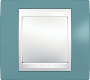 Рамка Schneider Electric Unica Хамелеон Синий / Белый 1 пост MGU6.002.873