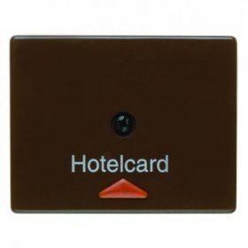 Накладка карточного выключателя Berker Arsys коричневый с блеском для гостиниц с оттиском и красной линзой 16410001